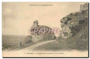 Old Postcard Poligny La Roche Percee