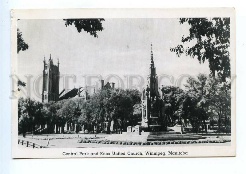 499081 CANADA city Winnipeg Manitoba Knox United Church Vintage Kenmont postcard