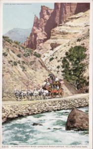 Wyoming Stagecoach Along Gardiner River Gardiner River Canyon Yellowstone Par...