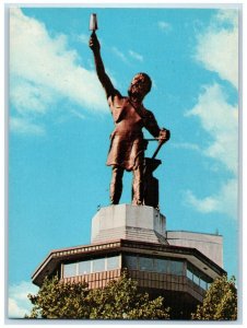 c1950's The Vulcan Atop Red Mountain Iron Statue Birmingham Alabama AL Postcard