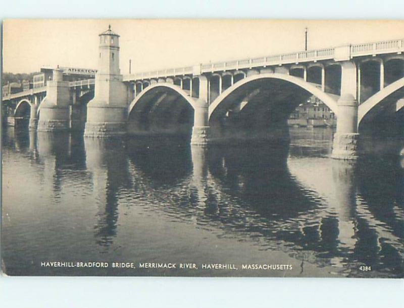 1950's BRIDGE SCENE Haverhill Massachusetts MA H9160