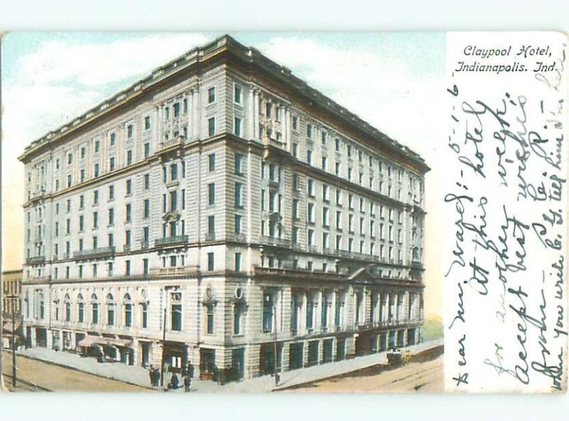 Pre-1907 CLAYPOOL HOTEL Indianapolis Indiana IN Q1854