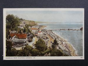 Isle of Wight: Shanklin from Rylstone Gardens - Old Postcard by Dean