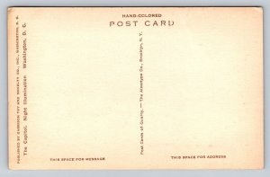 Hand Colored  The Color  Night Illumination  Washington DC   Postcard