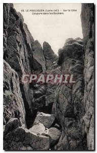 Old Postcard Pouliguen Loire inf On Cutting Approval in the Rocks