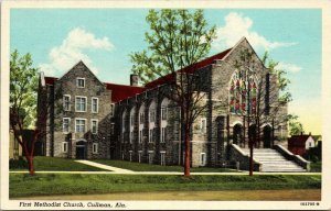 Postcard AL Cullman First Methodist Church - EXTREMELY RARE - 1920s L14