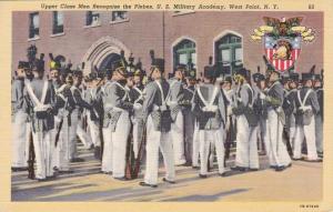 Upper Class Men Recognize Plebes - West Point NY, New York - Linen