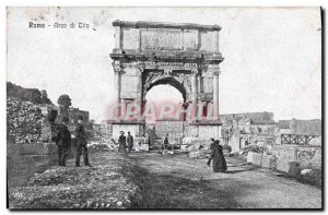 Old Postcard Roma Arco di Tilto