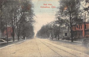 Columbus Ohio Neil Avenue Street Scene Vintage Postcard AA47581