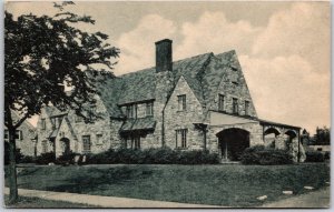 State College Pennsylvania PA, Alpha Kappa Pi Fraternity, Lawn, Vintage Postcard