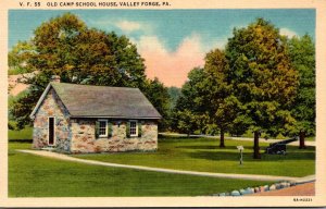 Pennsylvania Valley Forge Old Camp School House Curteich