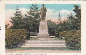 Missouri Hannibal Mark Twin Monument Park 1936