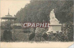 Old Postcard Agen Esplanade du Gravier