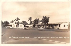 Miami Florida La Posada Motor Hotel Real Photo Vintage Postcard JJ658937