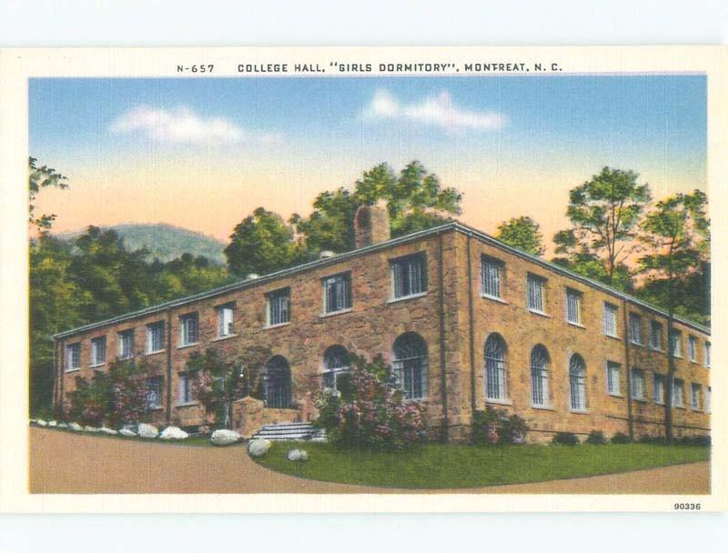 Unused Linen GIRLS DORM AT COLLEGE HALL Montreat North Carolina NC E1652