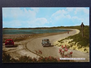 Northumberland Lindisfarne HOLY ISLAND The Tidal Road (2) c1950s Postcard