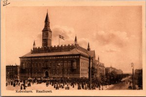 Denmark København Raadhuset Copenhagen Vintage Postcard C020
