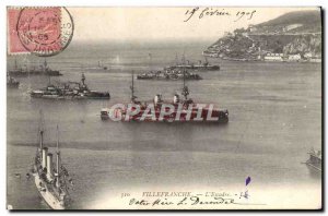 Old Postcard Villefranche Sur Mer L & # 39Escadre Charter