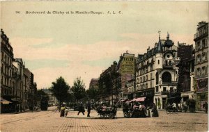 CPA PARIS 18e Boulevard de CLICHY et le Moulin Rouge (576929)