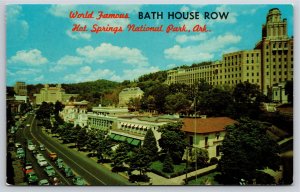 Hot Springs National Park Arkansas~Bath House Row Birdseye View~1965 Postcard