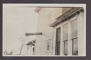 Edgerton WISCONSIN RPPC 1915 TORNADO DAMAGE Ruins Twister BOARD IN HOUSE!! WI