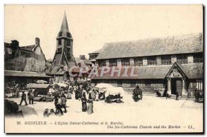 Old Postcard Honfleur L & # 39Eglise St. Catherine and the Power