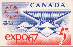 Expo 67 Canada Canadian Pavilion Unused Vintage Postcard D45