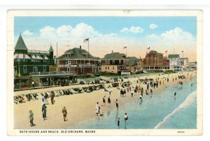 ME - Old Orchard Beach. Bath House & Beach