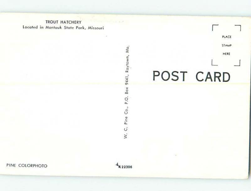 Pre1980 TROUT FISH HATCHERY Montauk State Park Salem & Licking MO