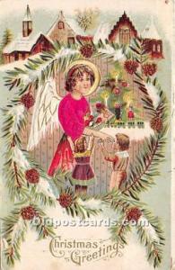 Christmas Holiday Silk on card 1907 