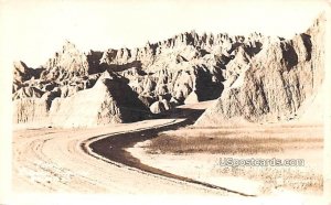Entering Dinosaur Playground - Badlands, South Dakota SD Postcard