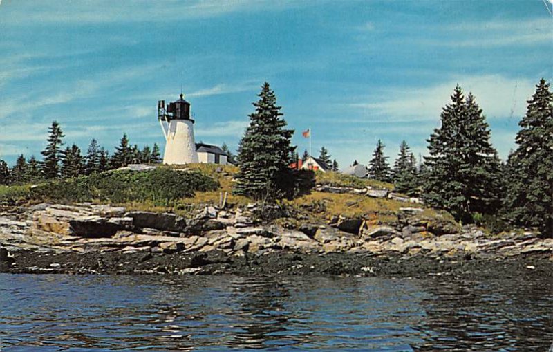 Burnt Island Lighthouse Boothbay Harbor, Maine USA Unused