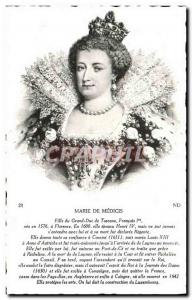 Old Postcard Marie De Medici Fille Du Grand Duke Of Tuscany Francois 1er