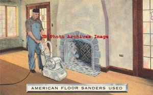 Advertising Linen Postcard, American Floor Sanders, Turner E. Hess, Harrisonburg