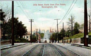 Birmingham, Alabama - 20th Street North from Five Points - c1908