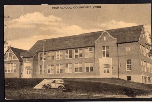 Connecticut COLLINSVILLE High School car from that era - pm1937 - Divided Back