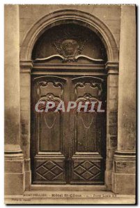 Postcard Old Montpellier Hotel St Come Door Louis XV