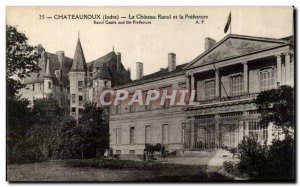 Chateauroux Old Postcard Raoul Castle and Prefecture