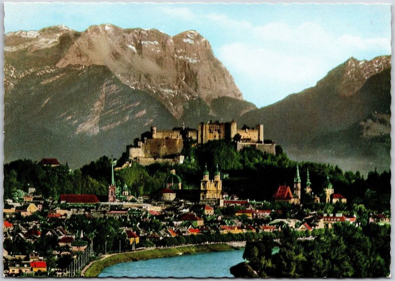 Salzburg Die Alpenstadt Mit Blick Auf Tennengerbirge Pab Lueg Austria Postcard