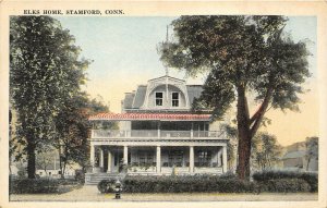 Stamford Connecticut 1920s Postcard Elks Home