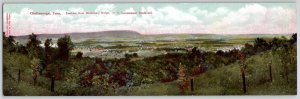 Chattanooga TN Eastlake From Missionary Ridge Bi-Fold Tennessee Postcard
