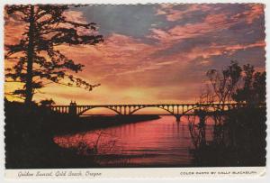 Golden Sunset at Gold Beach, Oregon