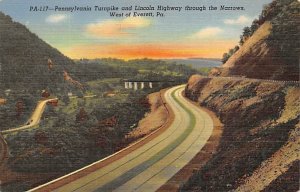 Lincoln Highway through the Narrows Turnpike, Pennsylvania PA  