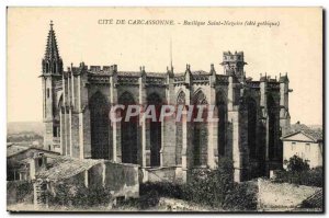 Carcassonne Old Postcard Saint Nazaire Basilica (Gothic rating)
