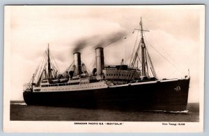 CP Canadian Pacific SS Montcalm Passenger Ship, Vintage RPPC Postcard