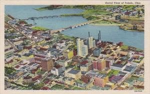 Ohio Toledo Aerial View Curteich
