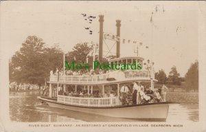 America Postcard-River Boat Suwanee,Greenfield Village,Dearborn,Michigan RS32686