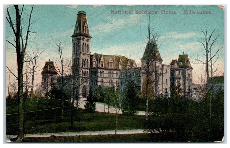 1913 National Soldiers Home, Milwaukee, WI Postcard