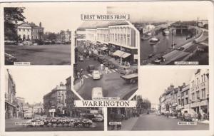 England Best Wishes From Warrington Multi View 1957