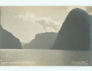 old rppc NICE VIEW Naerofjord - Aurland In Sogn Og Fjordane Norway i3436